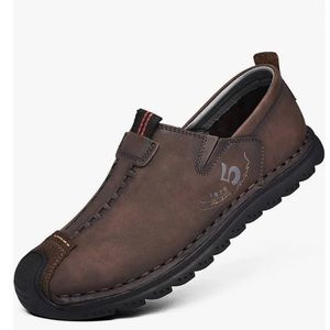 Mecolop casual/driving leather SHOES in dark brown. Size 11-11.5 Men’s.